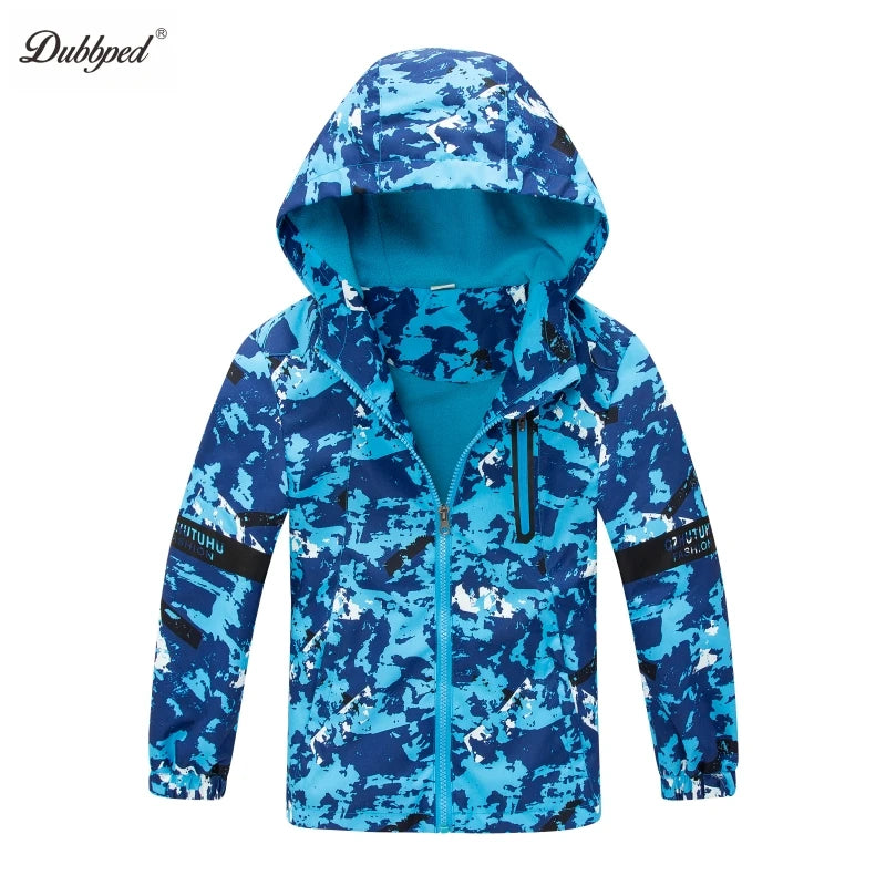 Dubbped Boys Girls Lightweight Breathable Raincoat Waterproof Hooded Rain Jacket Windbreaker Easy to Fold 3-12Y