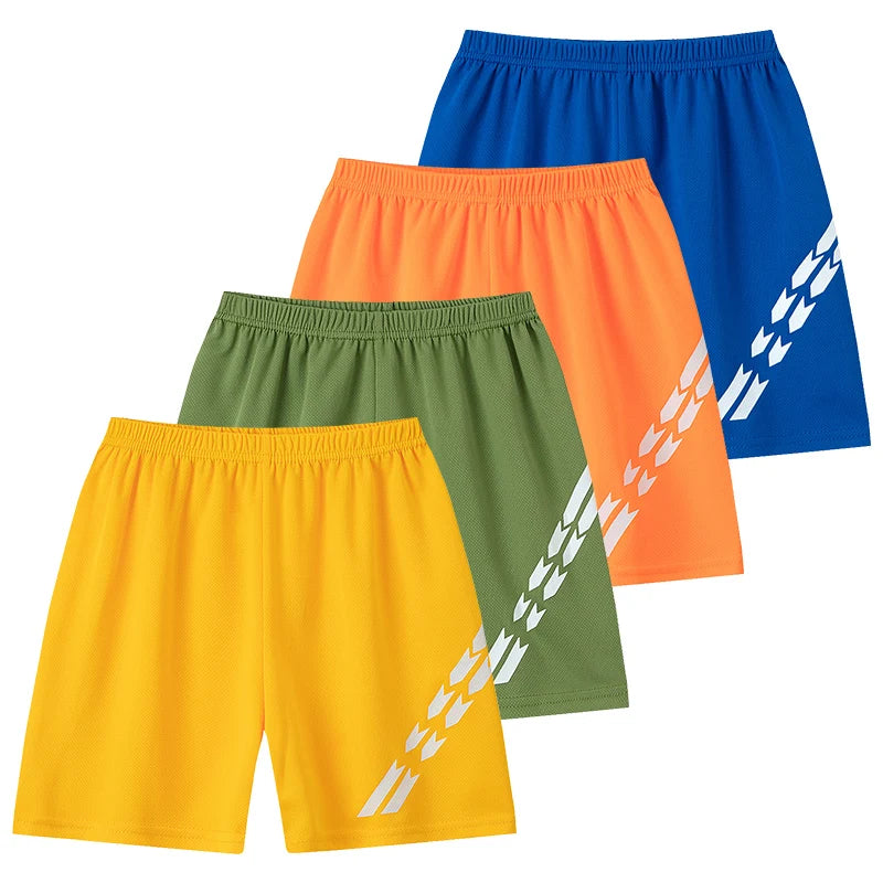 2/4-pcs Summer Children's Multi-color Combination Quick Drying Sports Suit Boys And Girls Short Sleeved T-shirt Versatile Shorts