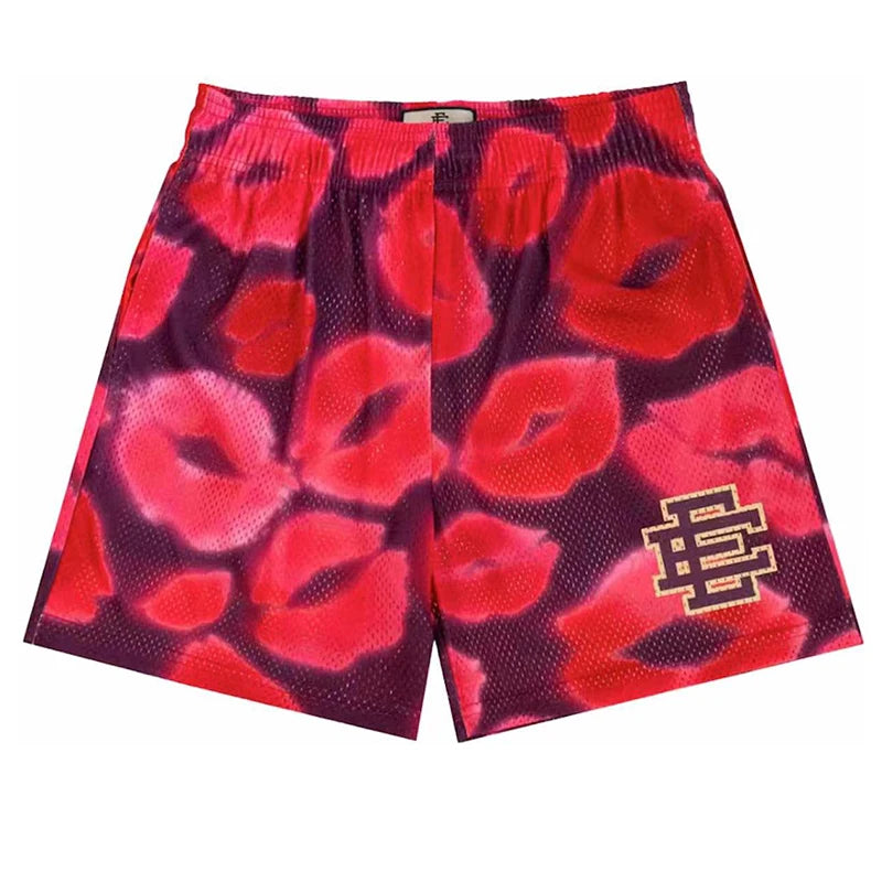 Summer Eric Emanuel EE Basic Mesh Short Classic Floral Printed Gym Shorts Men's Gym Basketball Sports Beach Men Shorts