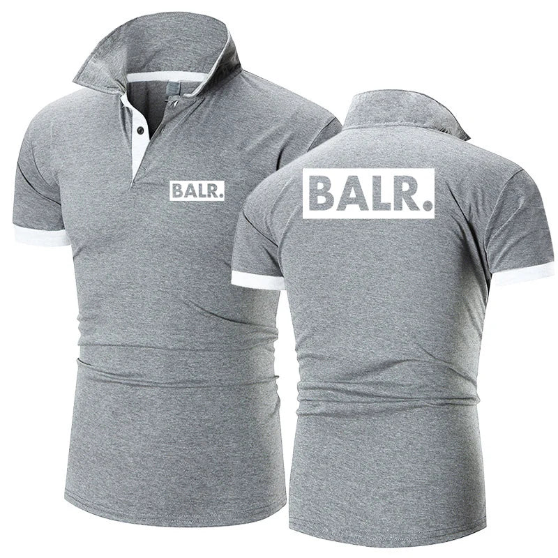 2025 Spring And Summer Men's BALR Logo Print Solid Color Simplicity Casual Fashion  Cultivate Oneself Breathable Polo Shirt
