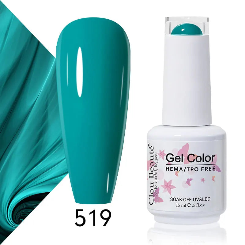 Clou Beaute 56 Colors Gel Nail Polish Pastal Pink Green Lavender UV Nail Gel Soak Off UV Varnish Macaron Gel Paint 15ml Nail Art