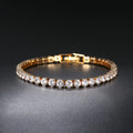 New Pure Copper Tennis Chain Bracelet - Zirconia Hip Hop Jewelry for Men & Women (Anti-Tarnish, Christmas/Halloween Gift)