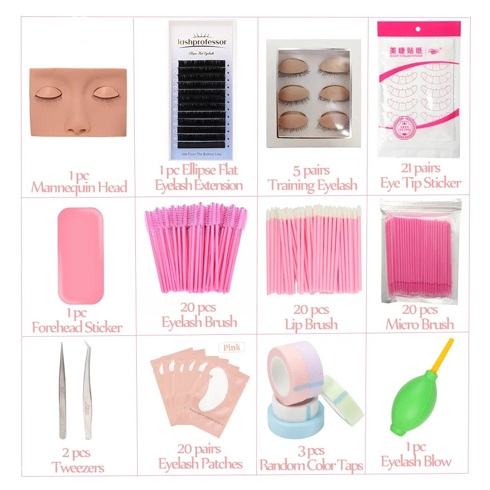 Lashprofessor Mannequin Head For Eyelash Extension With Practice Silicone Mannequin Head Lashes Extension Cosmetic Model Supplie