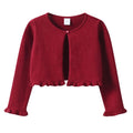 Knitted Cardigan For Girls Air-conditioned Thin Sweater Pink White Children's Sweater cape