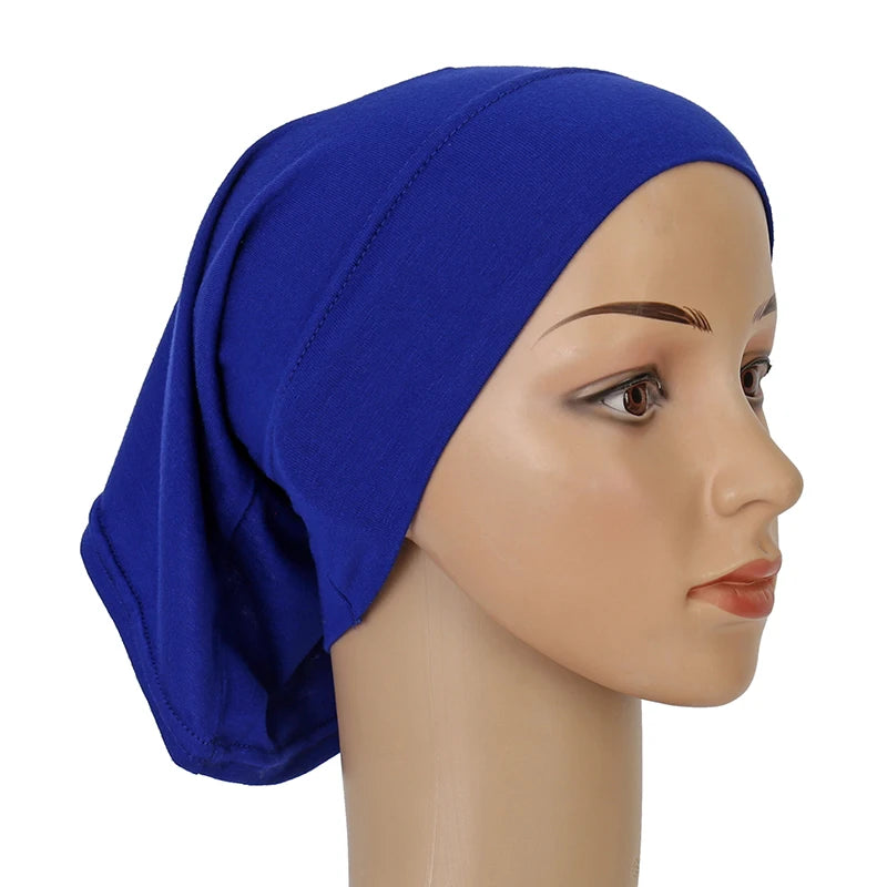 Cotton Modal Inner Hijab Undercap Muslim Turban Islam Underscarf Hijab Bonnet Soft Stretch HIjabs Tube Cap Turbante Mujer Hat