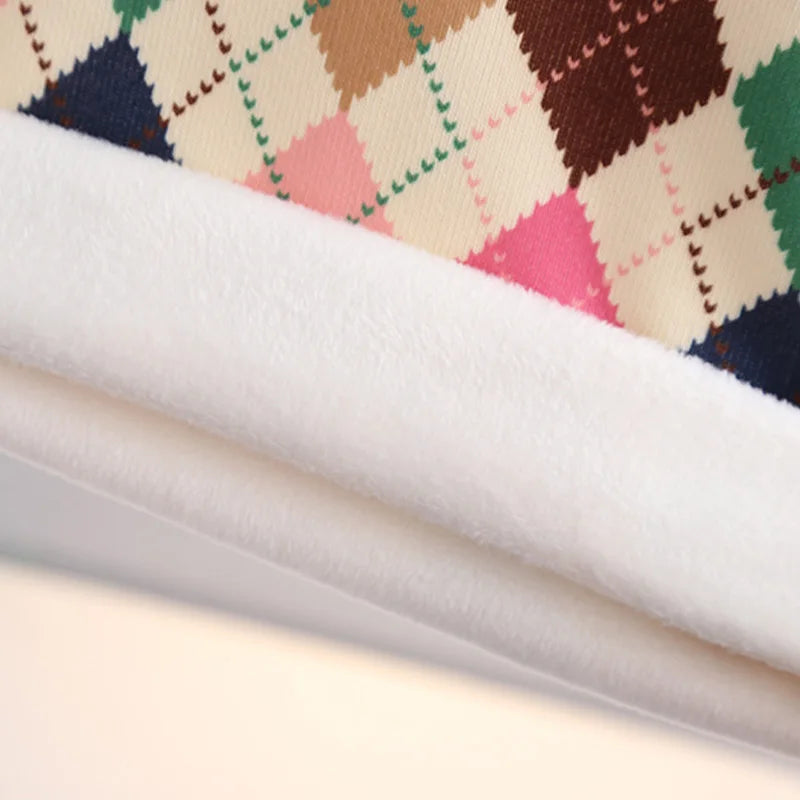 Girls' Sweater Thickened Autumn/Winter New Fashionable Versatile Children's Knitted Sweater Girls' Top Sweet and Cute