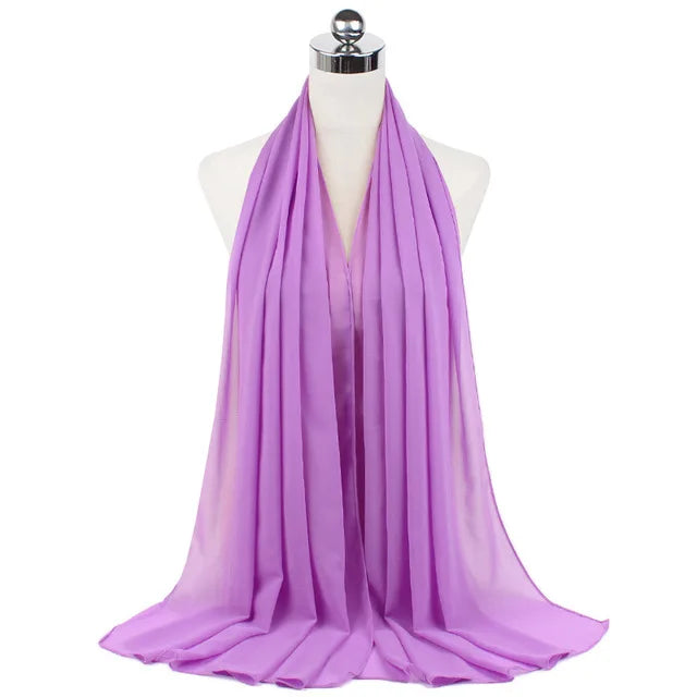 Women Muslim Chiffon Hijab Shawls Scarf Modal Cotton Jersey Hijabs Plain Soft For Woman Muslim Voile Head Wraps 70*180cm Islamic
