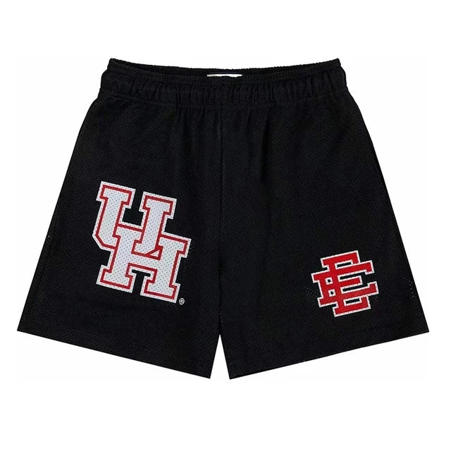 New Summer EE Eric Emanuel Basic Mesh Short Classic Floral Printed Gym Shorts Men's Gym Basketball Sports Casual Shorts Men
