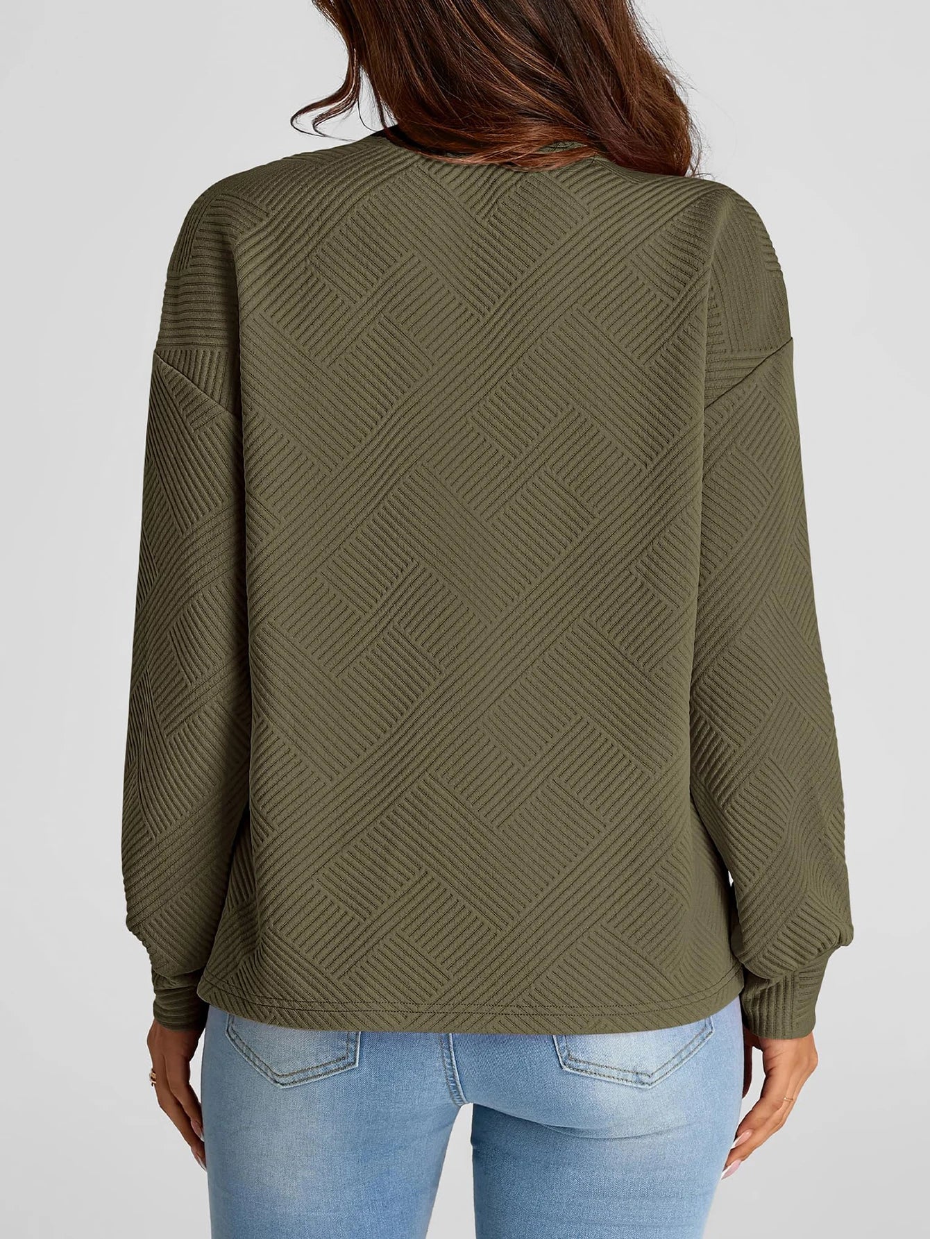 Oversized Sweatshirt For Women Korean Fashion Autumn Vintage Crew Neck Solid Sweatshirts For Women Women Winter Warm Pullovers