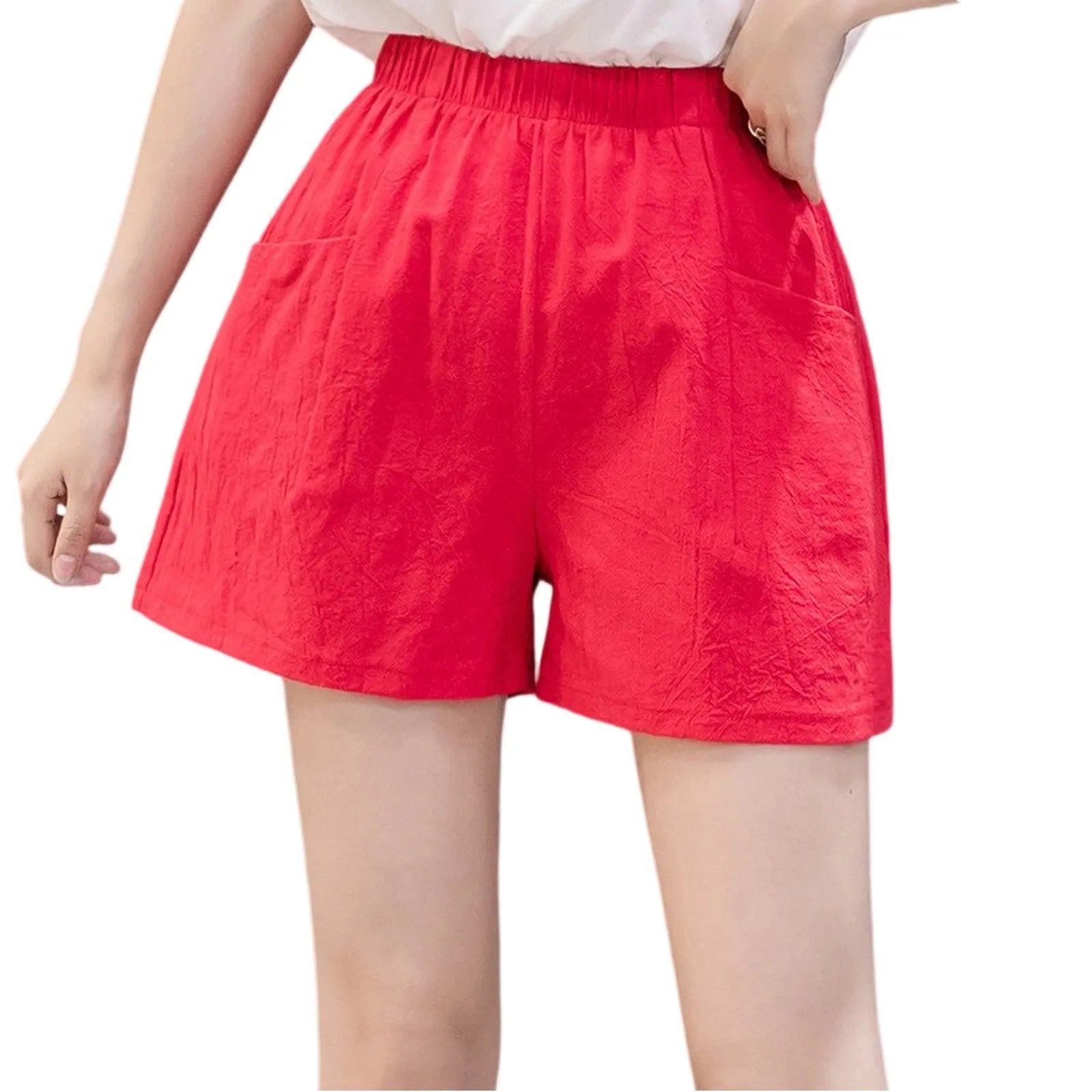 Children's summer loose shorts pocket high waist sports shorts thin baggy short pants comfortable casual girls shorts,9-14Y