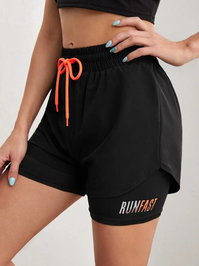 High-Rise 2-in-1 Yoga Shorts – Women’s Running Fit