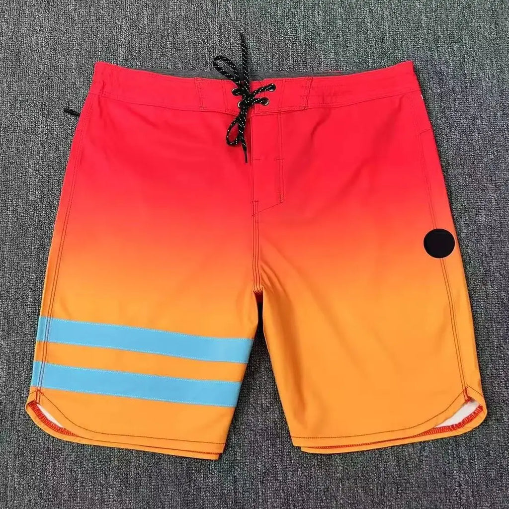 Professional Men’s Surfing Beach Shorts Adjustable Waist Bermuda Waterproof 4-way Stretch Board Shorts Quick-dry Surf Shorts