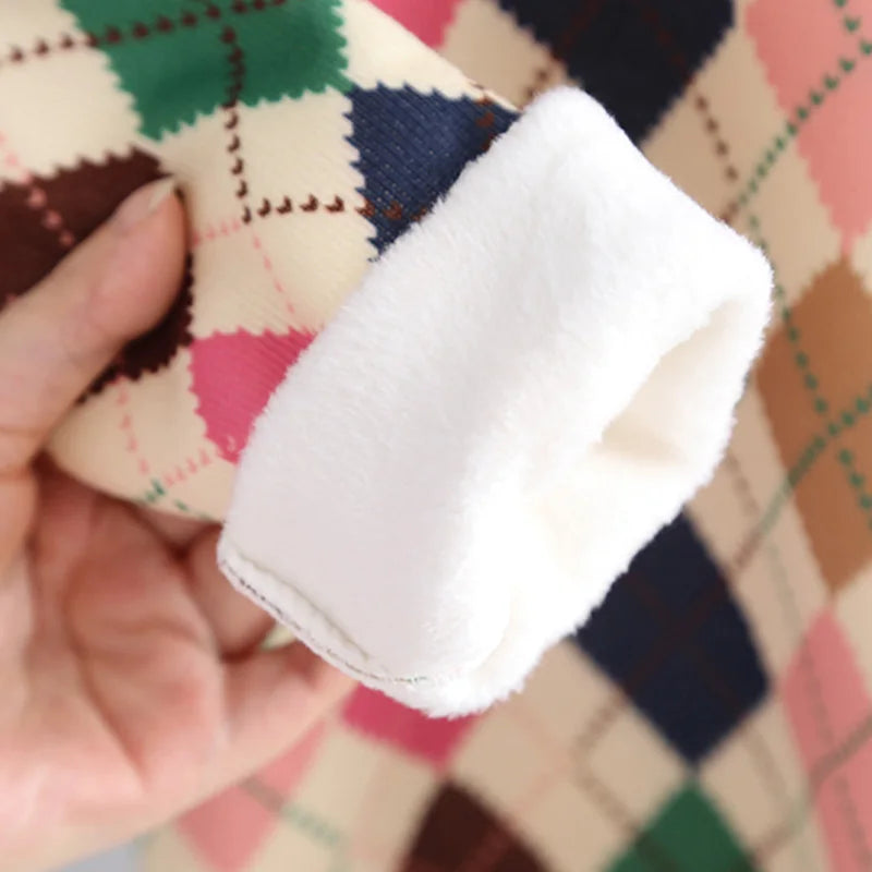 Girls' Sweater Thickened Autumn/Winter New Fashionable Versatile Children's Knitted Sweater Girls' Top Sweet and Cute