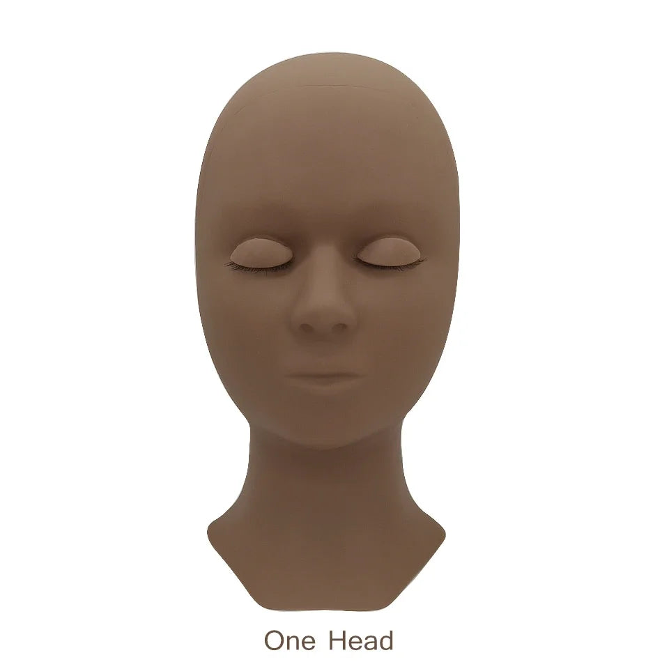 Lashprofessor Mannequin Head For Eyelash Extension With Practice Silicone Mannequin Head Lashes Extension Cosmetic Model Supplie
