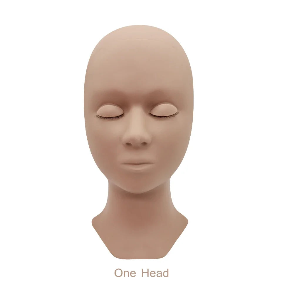 Lashprofessor Mannequin Head For Eyelash Extension With Practice Silicone Mannequin Head Lashes Extension Cosmetic Model Supplie