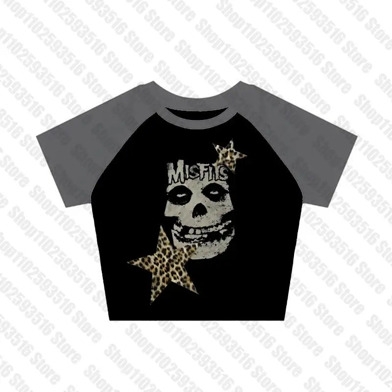 Woman Clothing Gothic Dress Harajuku Party Dresses Graphic Rock Y2k Clothes Black Mini Dress Punk Goth Emo Short Women's Summer