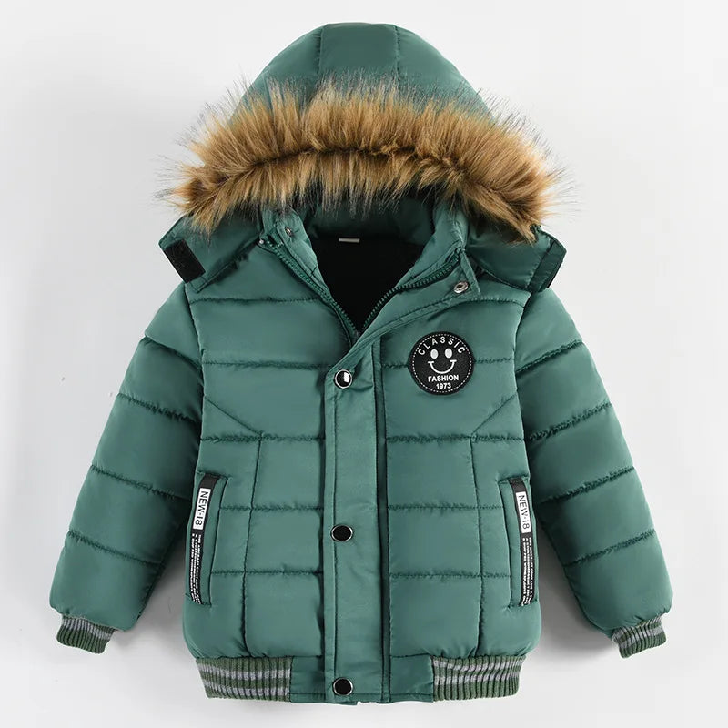 Boys Hooded Winter Jacket (2–6Y)