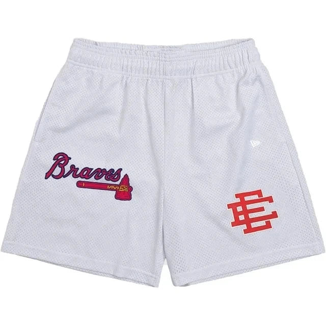 New Summer EE Eric Emanuel Basic Mesh Short Classic Floral Printed Gym Shorts Men's Gym Basketball Sports Casual Shorts Men