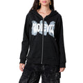 Women s Pullover Hoodie with Floral Print and Front Pocket Long Sleeve Casual Sweatshirt with Drop Shoulder Design and Zipper