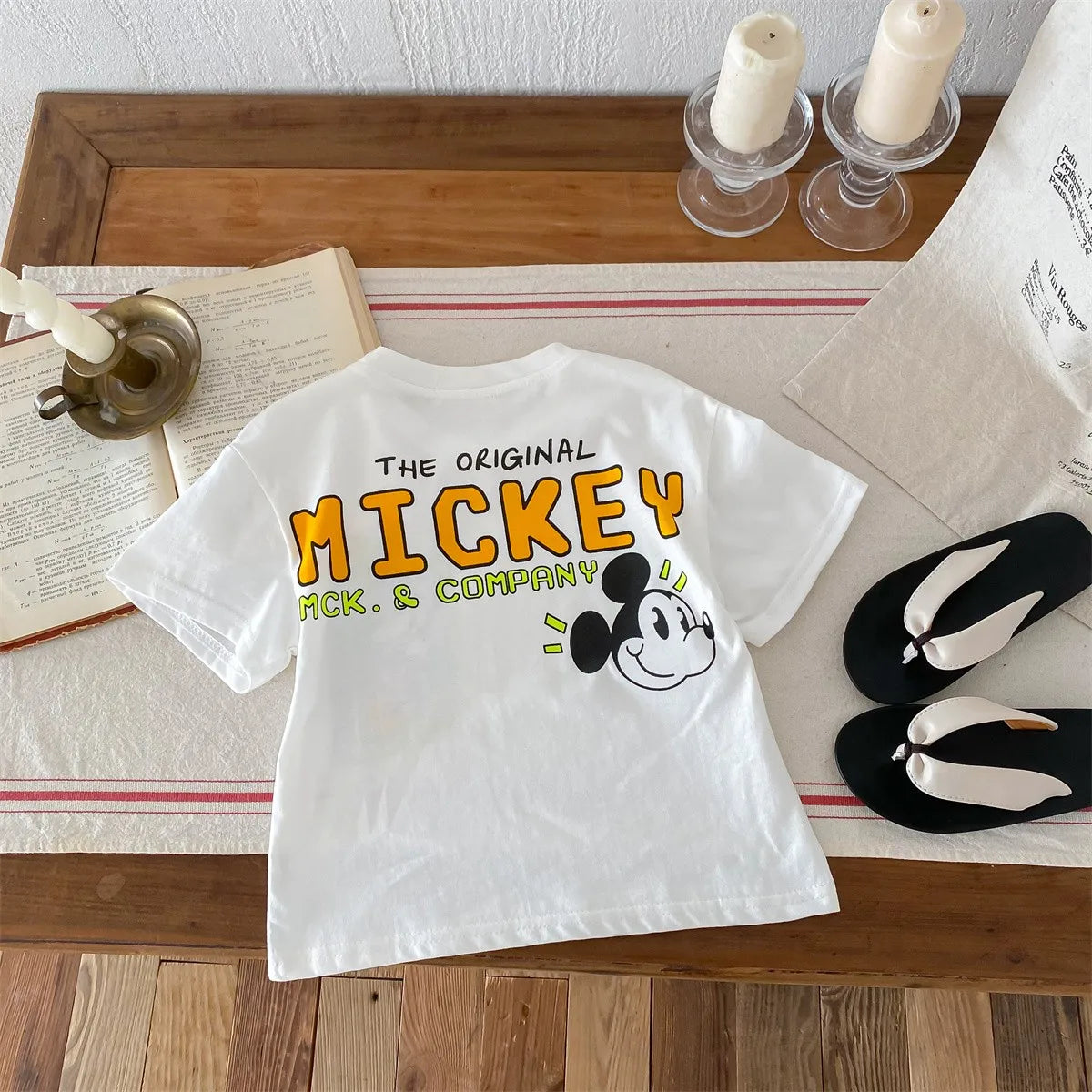 Mickey Kids Clothing Tees Summer Printed Cartoon