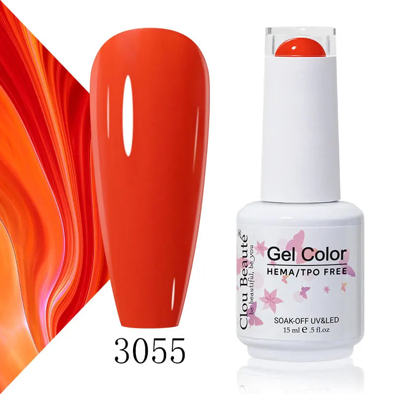 Clou Beaute 56 Colors Gel Nail Polish Pastal Pink Green Lavender UV Nail Gel Soak Off UV Varnish Macaron Gel Paint 15ml Nail Art