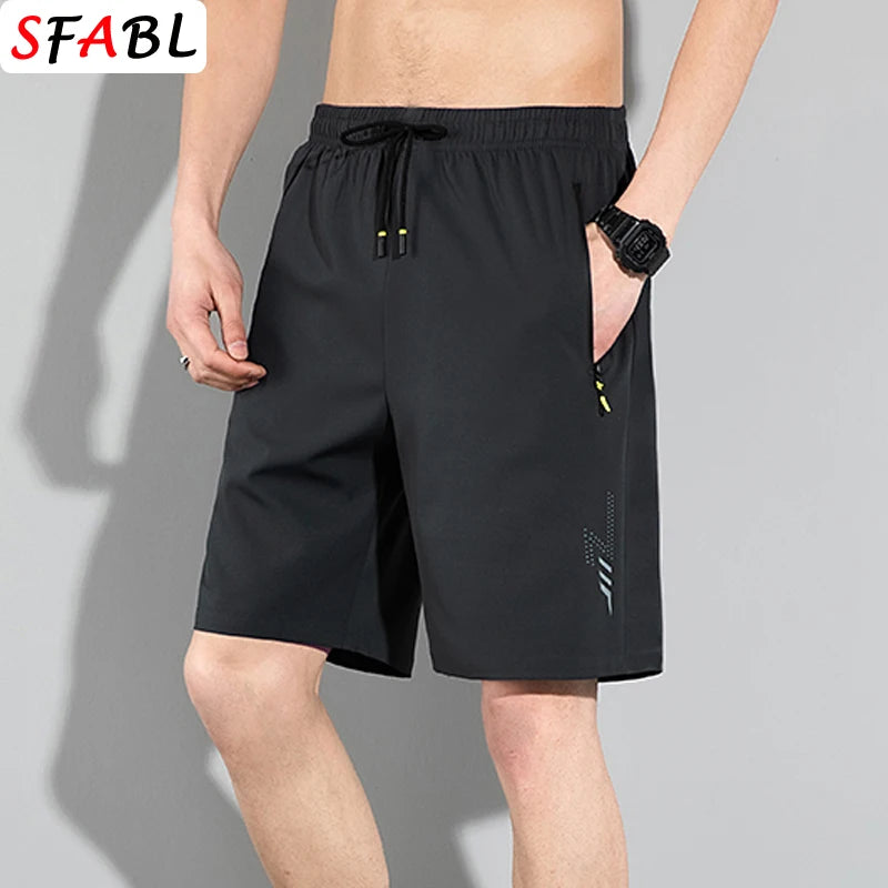 Quick-drying Shorts Men Board Short Pants Summer Breathable Sports Shorts Men Casual Elastic Running Gym Fitness Men's Shorts