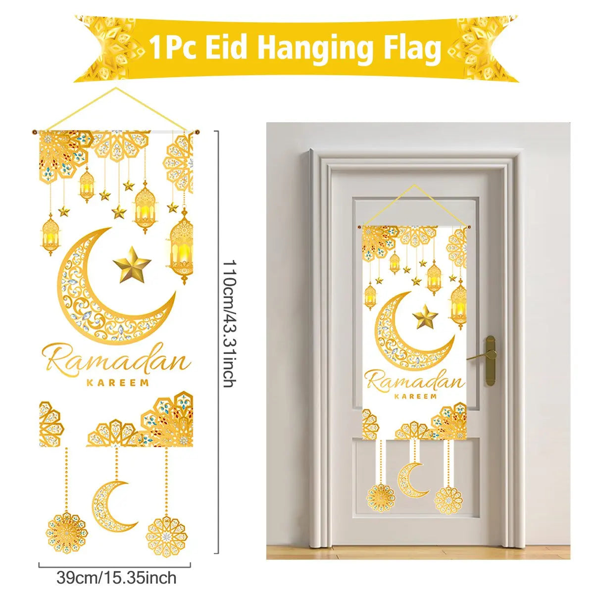 Ramadan Kareem Hanging Flag Ramadan Decoration 2026 For Home Eid Mubarak Ramadan Kareem Islamic Muslim Party Eid Al Adha Gifts