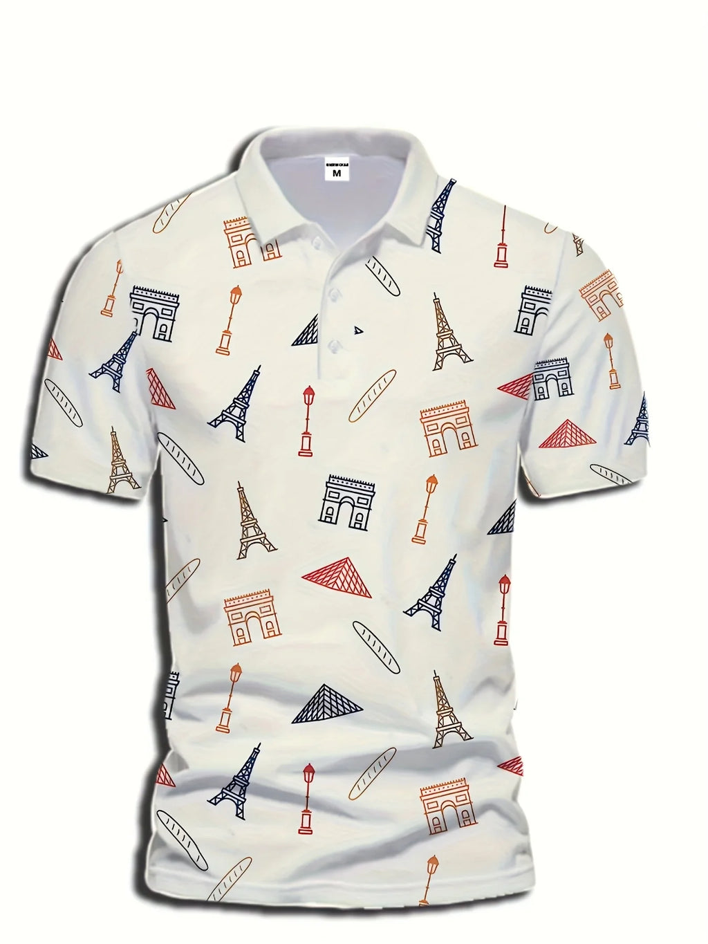 Famous Landmark - POLO Soft, Lightweight, Breathable BOSTON Daily Casual Top, 100% Polyester Fiber Minimalist and Trendy
