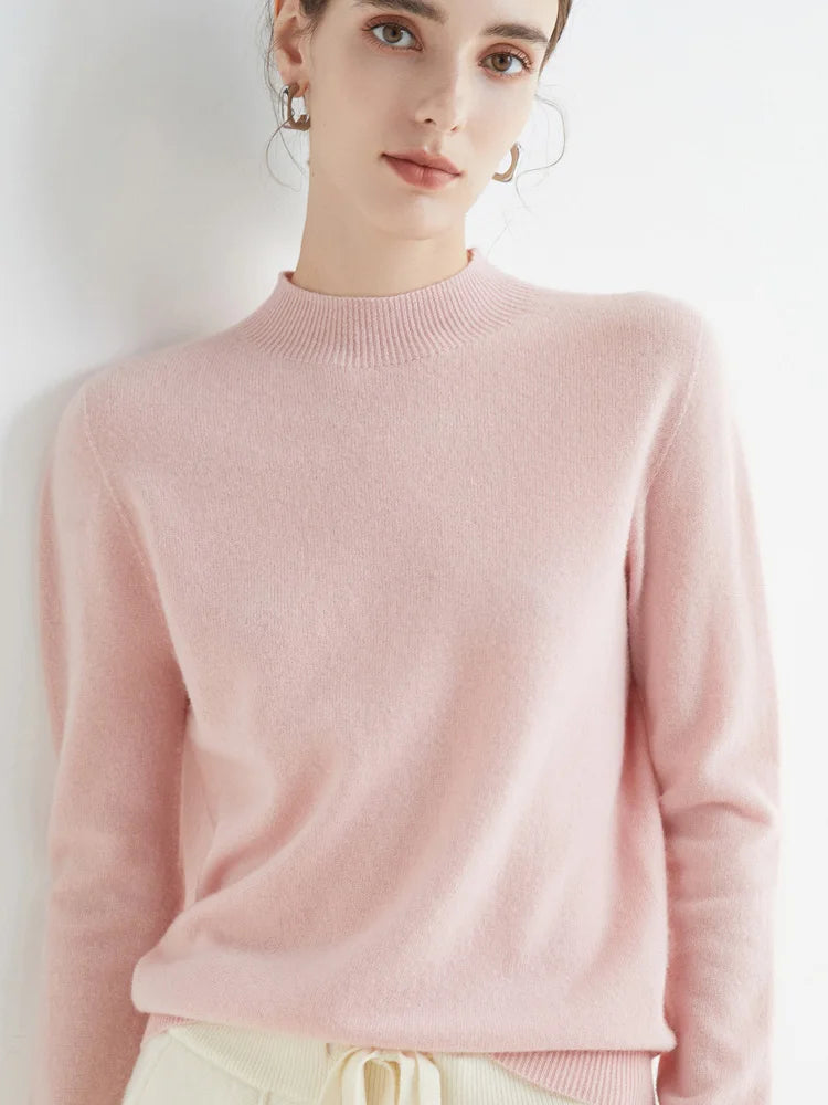 AOSSVIAO Casual Mock-Neck Sweater