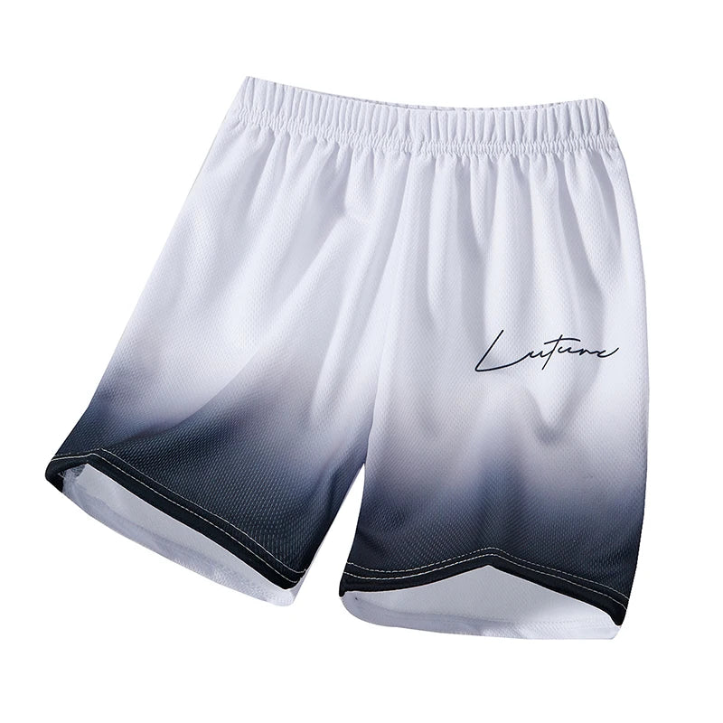 1/3 Pieces cChildren's Summer Gradient Tie Dye Fashionable Casual Shorts Boys' Loose Sports Elastic Pants Girls' Versatile Pants