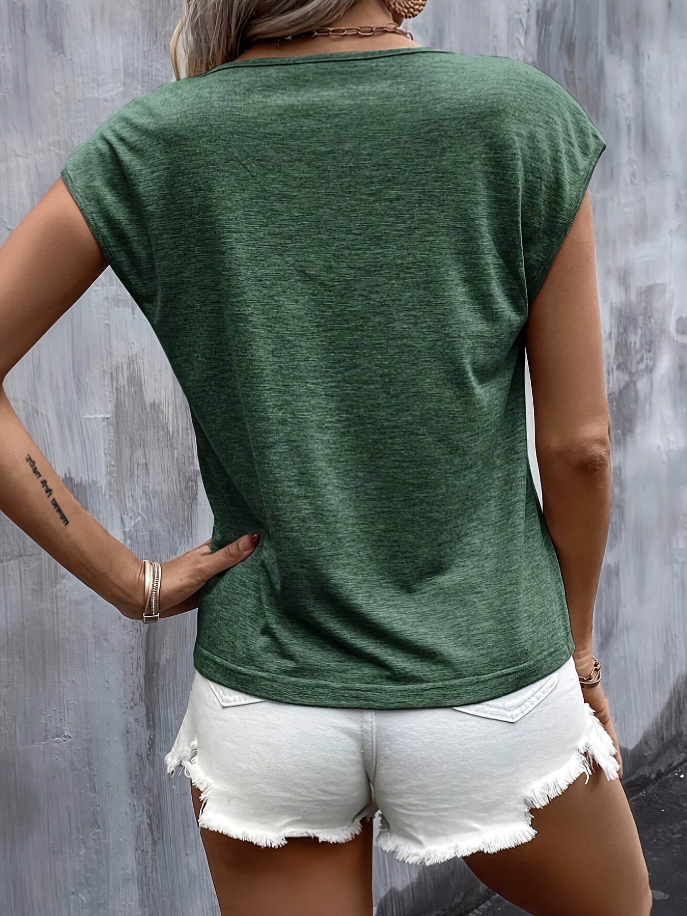 Summer Heart Print Batwing Sleeve T-Shirt