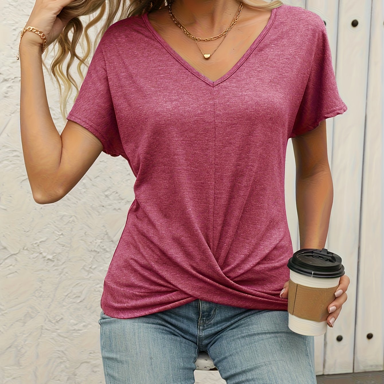 Women's Casual Short-Sleeve T-Shirt Top
