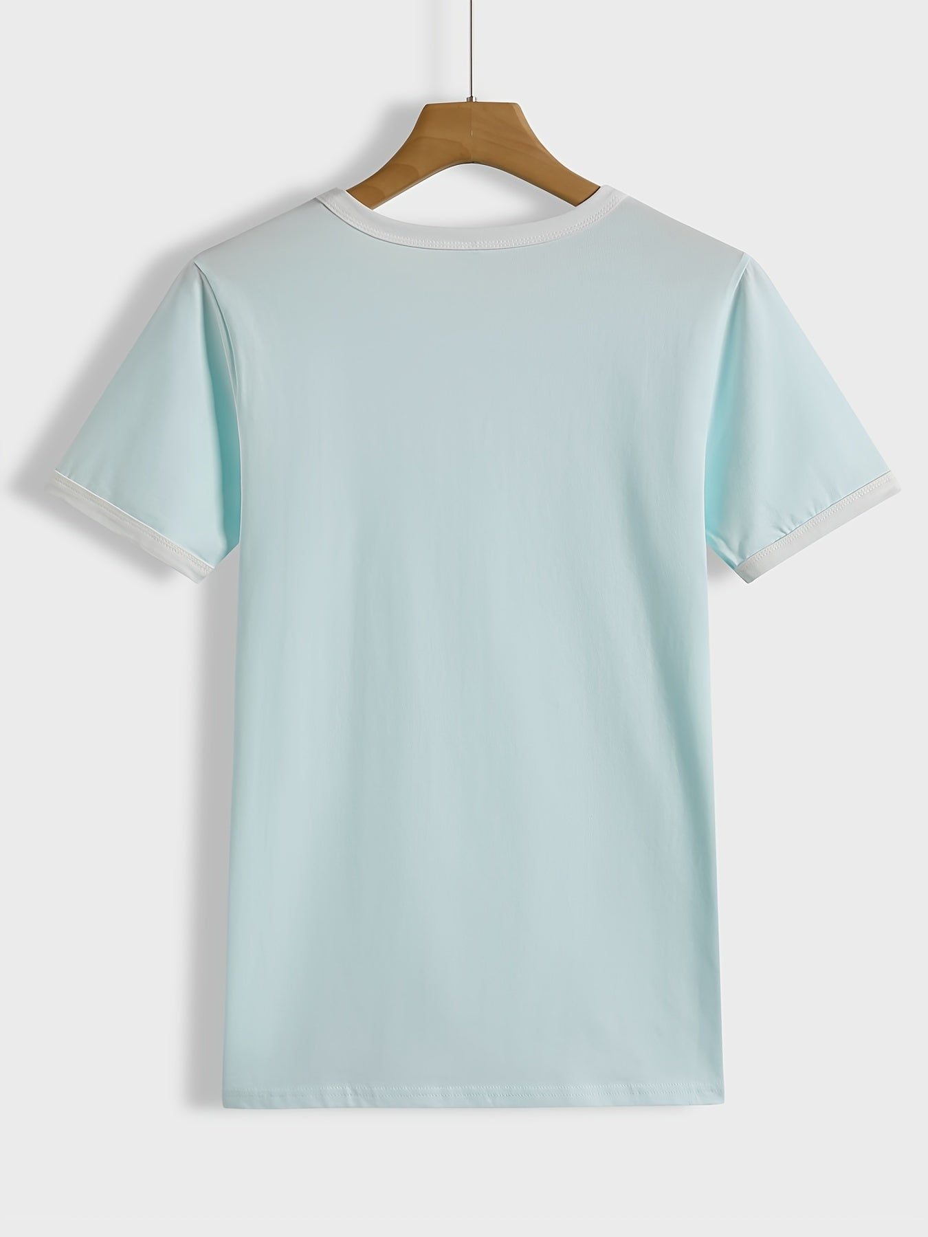 Loose Crew Neck T-shirt, Casual Simple Short Sleeve Summer T-Shirts Tops, Women's Clothing